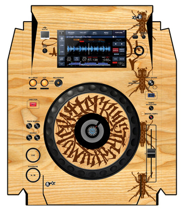 Pioneer DJ XDJ 1000 Skin Thudrumble Wood